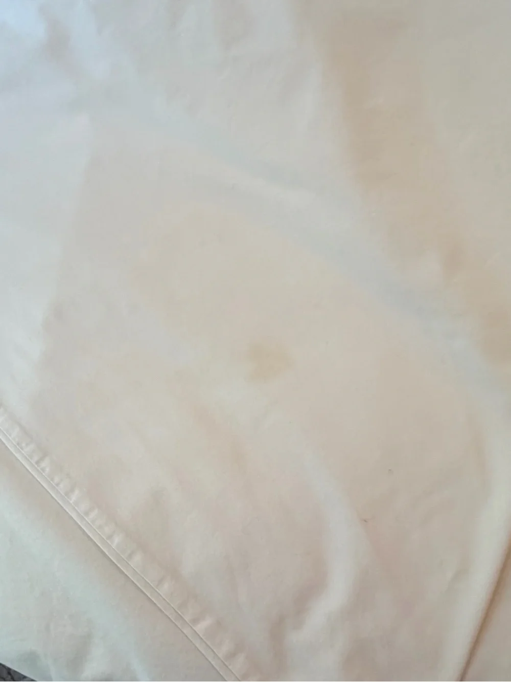 Restoration Hardware GUC Full Size White Duvet Cover with Navy Double-Line Borde